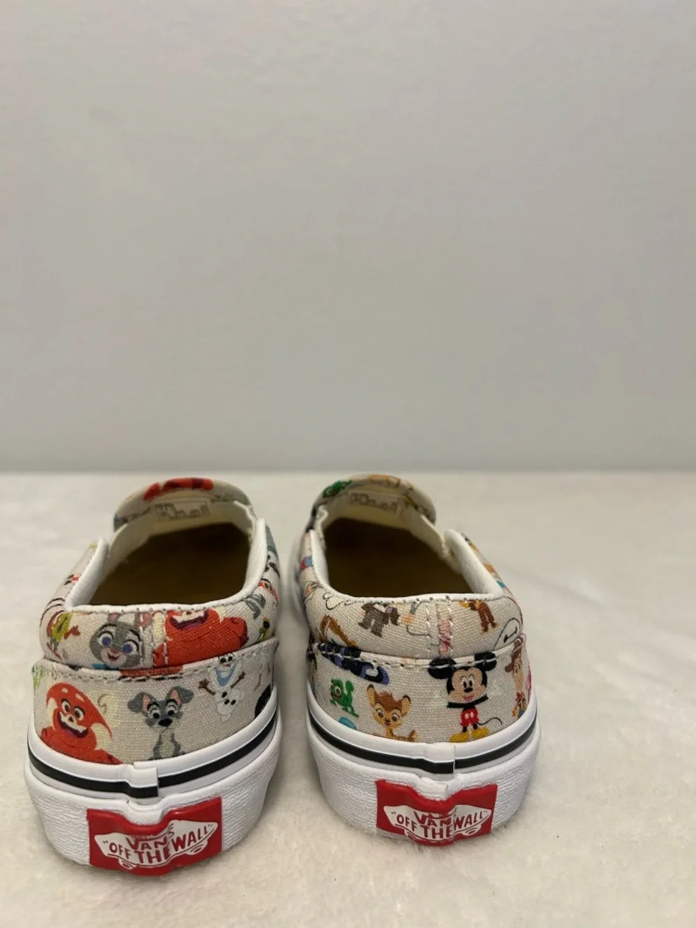 Vans Kids Disney 100 Year Anniversary White Slip-On Sneakers. - Picture 5 of 8